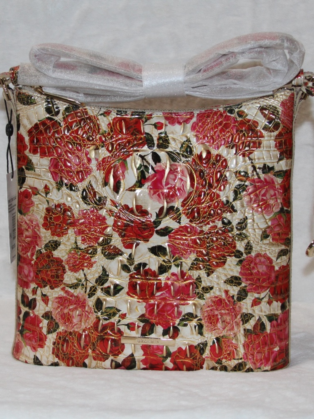 NWT BRAHMIN Kathrine Katie Crossbody Bag Romantic Roses Ombre Melbourne Leather